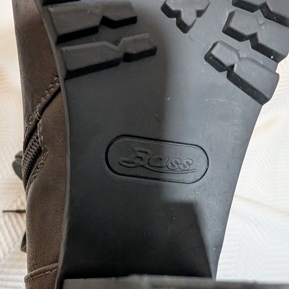 G.H Bass & Co Zee Brown Lace Up Boots Chunky Heel Size 8 Faux Leather - Picture 9 of 14